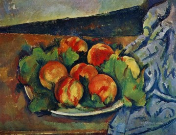 静物 Painting - 桃の皿 ポール・セザンヌ 印象派の静物画